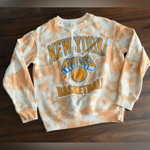 Hybrid Apparel Orange and White Graphic Sweatshirt